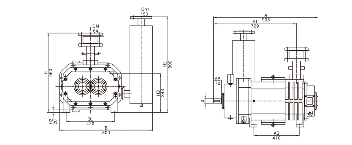 RSP550干式螺桿真空泵 RSP550干式螺桿真空泵